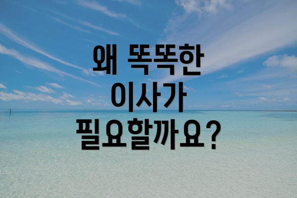 왜 똑똑한 이사가 필요할까요?
