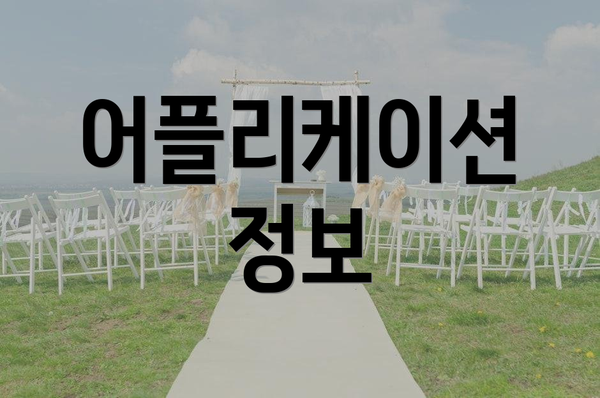 어플리케이션 정보