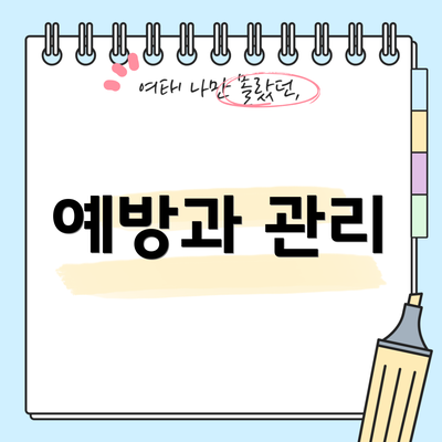 예방과 관리