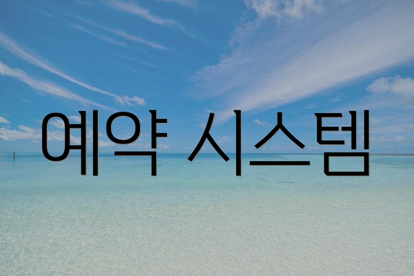 예약 시스템