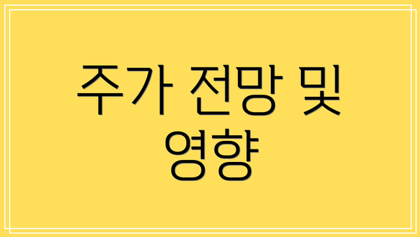 주가 전망 및 영향