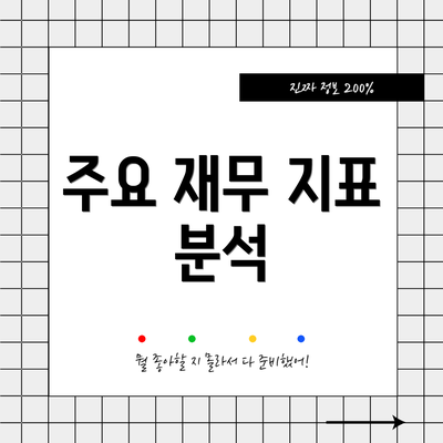 주요 재무 지표 분석