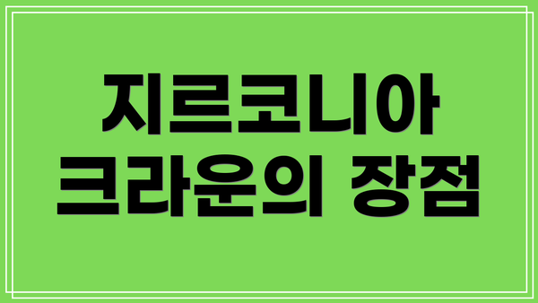 지르코니아 크라운의 장점