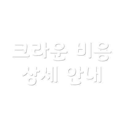 크라운 비용 상세 안내