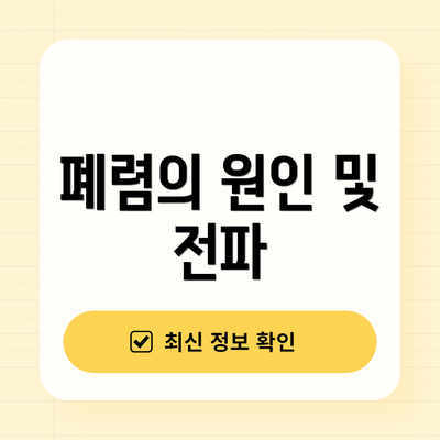 폐렴의 원인 및 전파