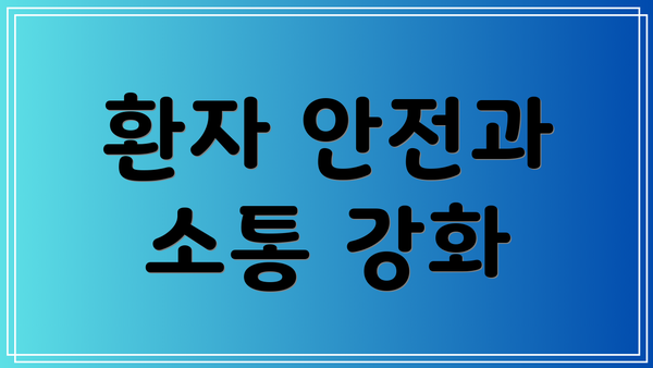 환자 안전과 소통 강화