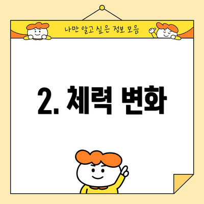 2. 체력 변화