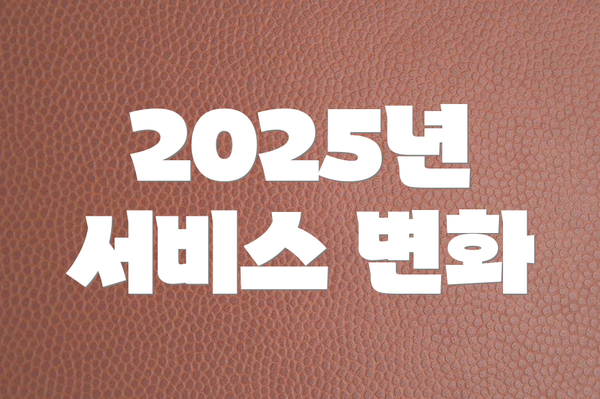 2025년 서비스 변화