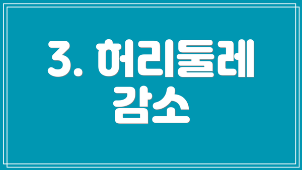 3. 허리둘레 감소