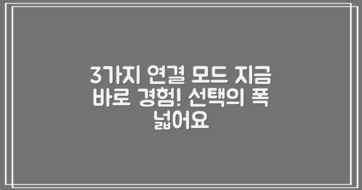 3가지 연결 모드 지원