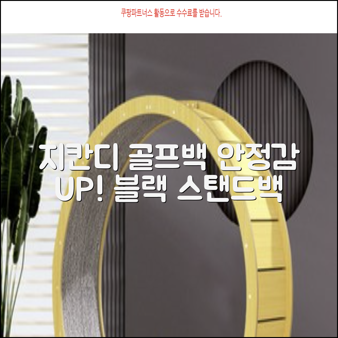 지칸디 골프 스탠드백 레그홀더 다리고정 바닥 지지대, 블랙 추천 리뷰
