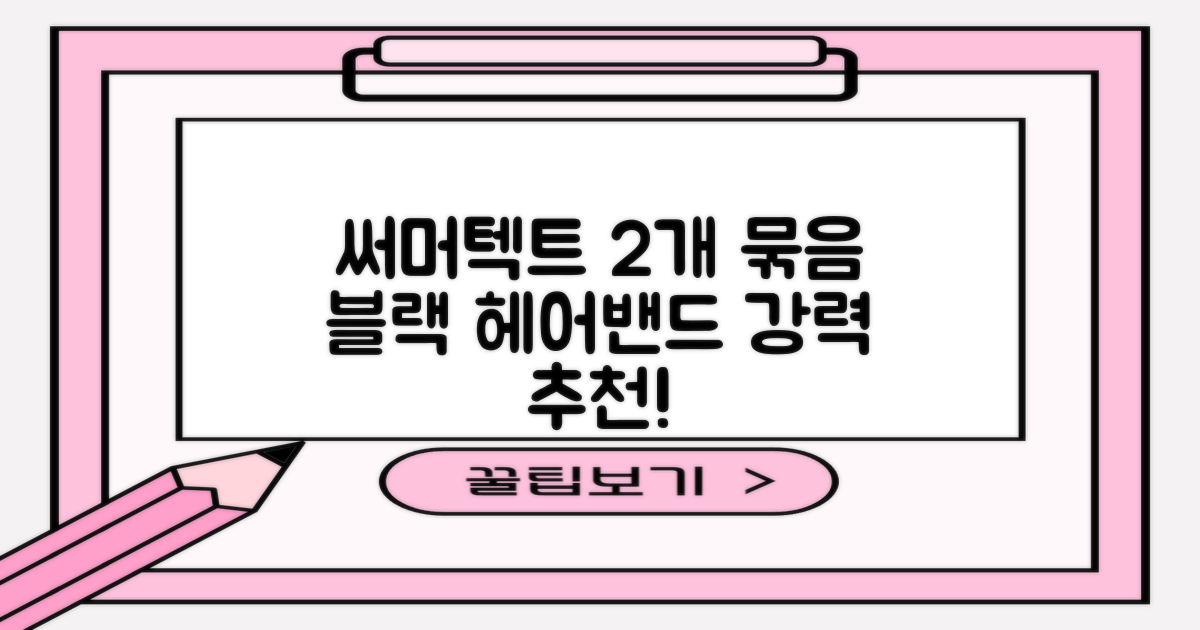 써머텍트 기능성 헤어밴드, 블랙, 2개 추천 리뷰