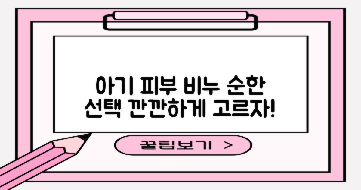 아기 피부에 맞는 비누를 골라보세요