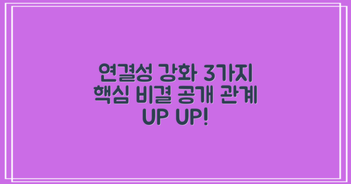 3가지 연결성 강화